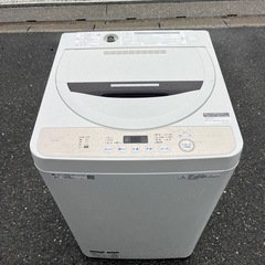 ☆ 中古品 洗濯機 穴なし槽 SHARP シャープ 6kg 2019年製 ES-GE6D