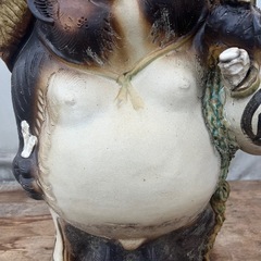 【GO-289】信楽焼 たぬき 狸 置物 レトロ アンティーク