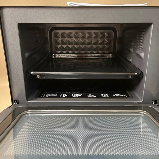 山善 オーブンレンジ 2022年製 18L YRP-F180V(B）ブラック 庫内