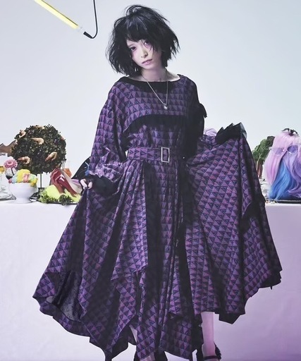 新品未使用】hazama 宣戦布告のワンピース パープル (つきみん) 三ノ宮  