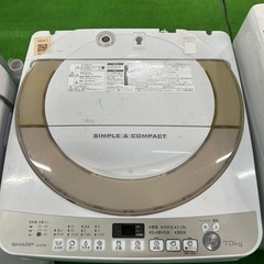 ご来店時、ガンお値引き‼️SHARP(シャープ) 2016年製 7.0kg 洗濯機  