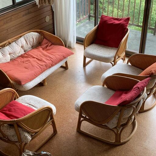 【７０Ｋｍ以内送料無料】籐の椅子 ナチュラル天然素材 日本製 リビングセット ラタンラウンドチェア おしゃれ 籐 椅子 藤 天然素材 ナチュラル