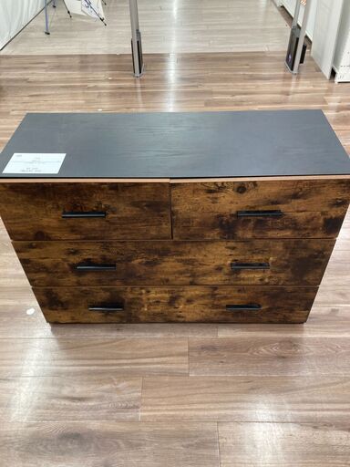 ニトリ】ローチェスト エレアK 3段 ライトブラウン 幅80 ローチェスト