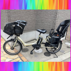 完成❣️子供乗せ自転車 PAS Babby 完全整備済み❣️3人乗り お洒落❣️