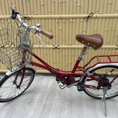 ★おしゃれ★折り畳み自転車★ レア クラシカル FBC206-97-BR 20インチ 6段変速 Classical レッド