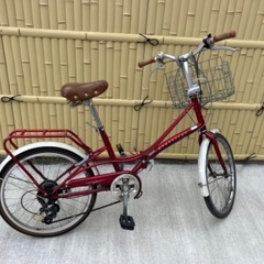 ★おしゃれ★折り畳み自転車★ レア クラシカル FBC206-97-BR 20インチ 6段変速 Classical レッド