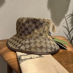 ☆新品タグ付☆GUCCI リバーシブル 男女兼用 バケットハット ベージュ