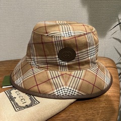 ☆新品タグ付☆GUCCI リバーシブル 男女兼用 バケットハット ベージュ