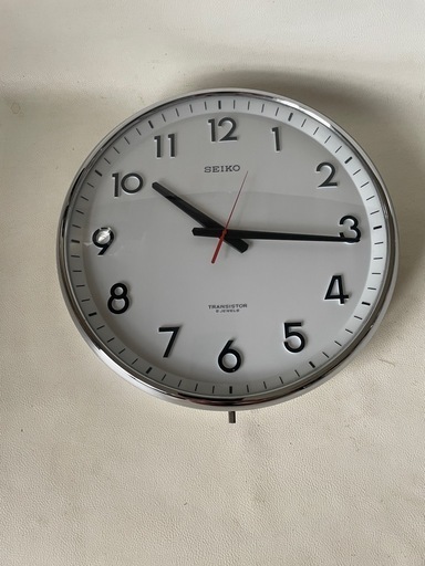 SEIKO セイコー トランジスタクロック 掛時計 TTX-609 TRANSISTOR トランジスター 5JEWELS 5石 贈 札幌テレビ放送 日本製 中古品