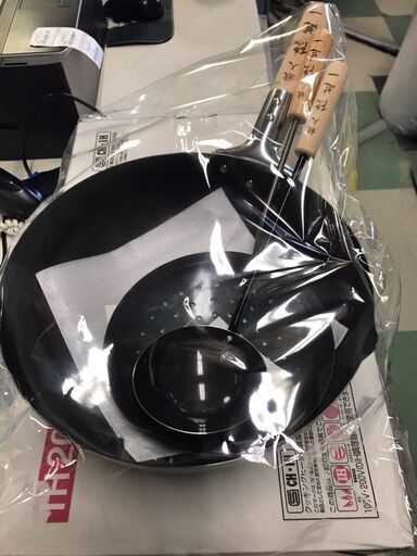 陳建一　鉄鍋　IH対応　直火対応　鉄人　北京鍋28ｃｍ　未使用品　ジャングルジャングル貝塚店　貝塚市　二色浜