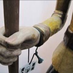 【￥30000】ドンキホーテ/サンチョパンサ 木製 収納 ボックス 木彫 人形 置物 オブジェ インテリア コレクショ