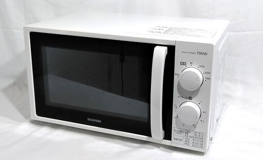 △ IRIS OHYAMA アイリスオーヤマ 電子レンジ 17L IMG-T177-6-W 2021年製 60Hz 西日本専用 動作確認済 傷複数有り