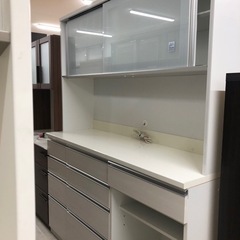 高橋木工所レンジボードスライド扉チェルシーホワイト【トレファク堺福田店】