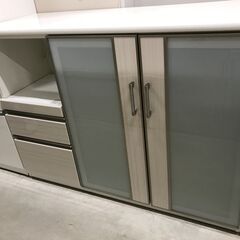 キッチンカウンター ニトリ 木目調 ホワイト W(幅)135.5×D(奥行き)50.0 