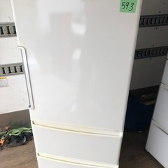 NO 593  🌈福岡市内配送設置無料✨🌈　アクア 272L 3ドア冷蔵庫 ナチュラルホワイト 【右開き】AQUA AQR-271F-W