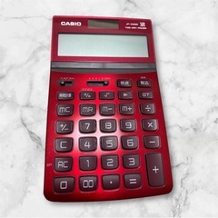 CASIO  JF-Z200RD-N赤色 電卓 カバー付き