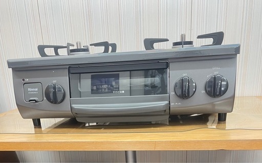 【未使用品】リンナイ グリル付ガステーブル『The Basic Gastable』（ET34NJH6-G） (プロパンガスLPG)