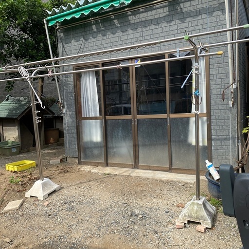 ステンレス製物干し台