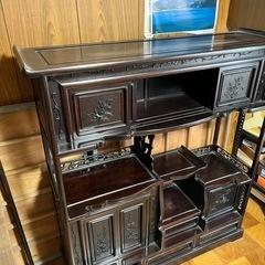 美品　黒檀　飾り棚　和　家具　和モダン　インテリア【取りに来ていただける方限定】