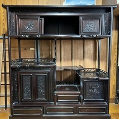 美品　黒檀　飾り棚　和　家具　和モダン　インテリア【取りに来ていただける方限定】