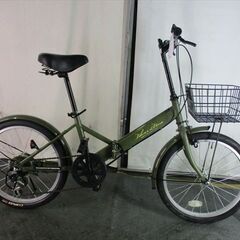 D823 ☆14800円☆ 折りたたみ中古自転車【20インチ カーキ 】