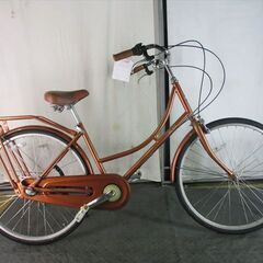 Ｄ825　★16800円★整備済み 　中古自転車 【軽快車　BE-ALL　オレンジ　26インチ　42ｃｍ】