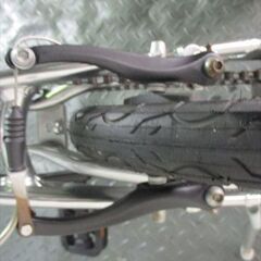 D828　★　17800円★　折りたたみ中古自転車【16インチ　シルバー　アルミフレーム 】 