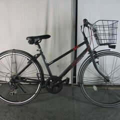 Ｄ829　★18000円★整備済み クロスバイク中古自転車★ブリヂストン　マークローザ【黒　26インチ】