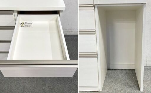 NITORI/ニトリ キッチンボード リガーレ 幅140 ハイグロスホワイト