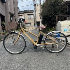 ルイガノ 電動アシスト自転車 ベージュ系 26インチ