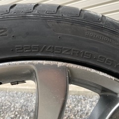 225/45R19 マツダ　アテンザ　GJ系　純正　ホイール　タイヤ　中古　1本　19インチ　