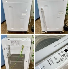 I309 🌈 ジモティー限定価格！ AQUA 洗濯機 (7.0㎏) 22年製 AQW-V7M ⭐ 動作確認済 ⭐ クリーニング済