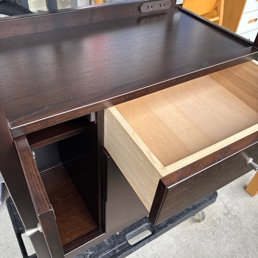 カリモク オールドカリモク 電話台 ファックス台 キャビネット じゅりッツェルオールドカリモク 電話台 FAX台 キャビネット 昭和