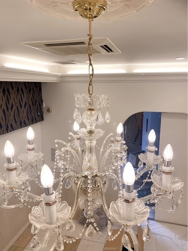 大特価‼️【チェコ産最高級クリスタル】エレガンスシャンデリア