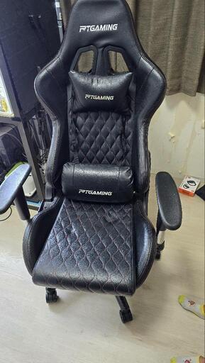 ☆ジモティ割あり☆ 昇降チェア- ホワイト・レッド H×D54×W60