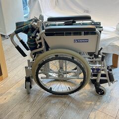 カワムラサイクル 介助用 六輪 車いす 車椅子 側面跳ね上げ 背折れ折りたたみ式 ★買取帝国 志木店