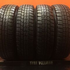 【DUNLOP WM02 155/65R14】スタッドレス【ダイハツ 純正ホイール 14インチ 4.5J4HPCD100+45】バリ溝 タント ムーブ等　(KTM174)