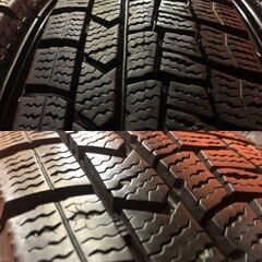 【DUNLOP WM02 155/65R14】スタッドレス【ダイハツ 純正ホイール 14インチ 4.5J4HPCD100+45】バリ溝 タント ムーブ等　(KTM174)