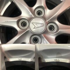 【DUNLOP WM02 155/65R14】スタッドレス【ダイハツ 純正ホイール 14インチ 4.5J4HPCD100+45】バリ溝 タント ムーブ等　(KTM174)