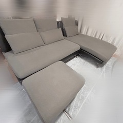 美品⭐︎
スツール付き⭐︎ニトリ布張りカウチソファ(ポーション2KDGY) グレー