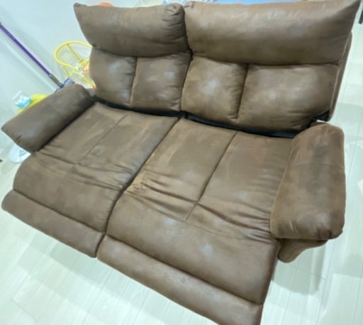 レザーファブリック電動ソファー✨超美品　※おまけ付❗️