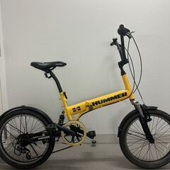 ハマーHUMMER 20インチ折りたたみ自転車 前後サスペンション付き高級感抜群