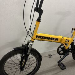 ハマーHUMMER 20インチ折りたたみ自転車 前後サスペンション付き高級感抜群