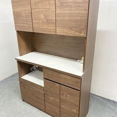 土井インテリア キッチンボード 幅120 ブラウン 上台2口 下台1口 