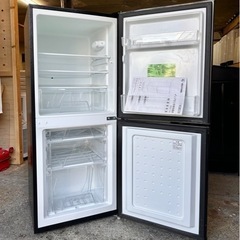 札幌市内配送可 21年製 アイリスオーヤマ 142L 2ドア冷蔵庫 IRSD-14A-B 右開き ブラック