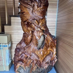 木彫り 鷲 鷹 大型