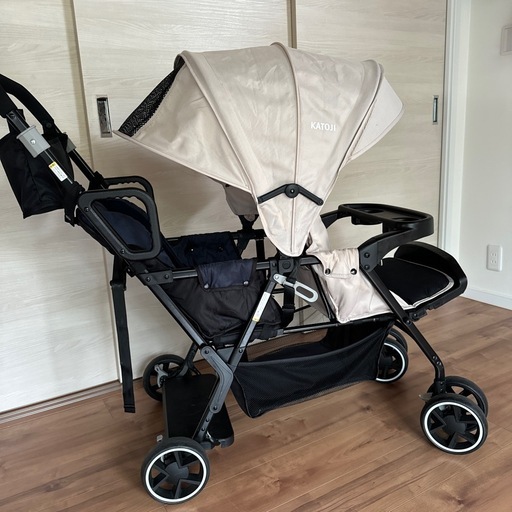 2人でゴー リアシート付き カトージ 二人乗りベビーカー 二人でゴー用