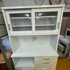 リサイクルサービス八光】幅117.5㎝ ファミリーサイズ ホワイト 食器棚