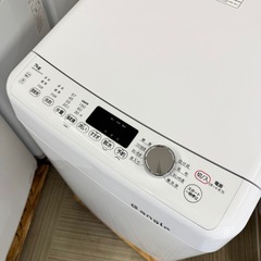 【超美品‼️】定価74,800円♪ e angle(エディオンオリジナル) 2021年製 7.0kg全自動洗濯機 洗剤/柔軟剤自動投入 レトロ調ホワイト♪