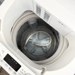 【超美品‼️】定価74,800円♪ e angle(エディオンオリジナル) 2021年製 7.0kg全自動洗濯機 洗剤/柔軟剤自動投入 レトロ調ホワイト♪